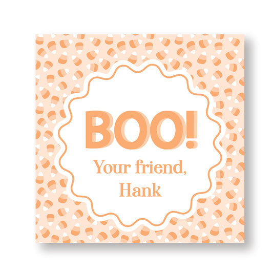 Orange Boo Tag