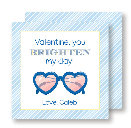 Blue Sunglasses Valentine