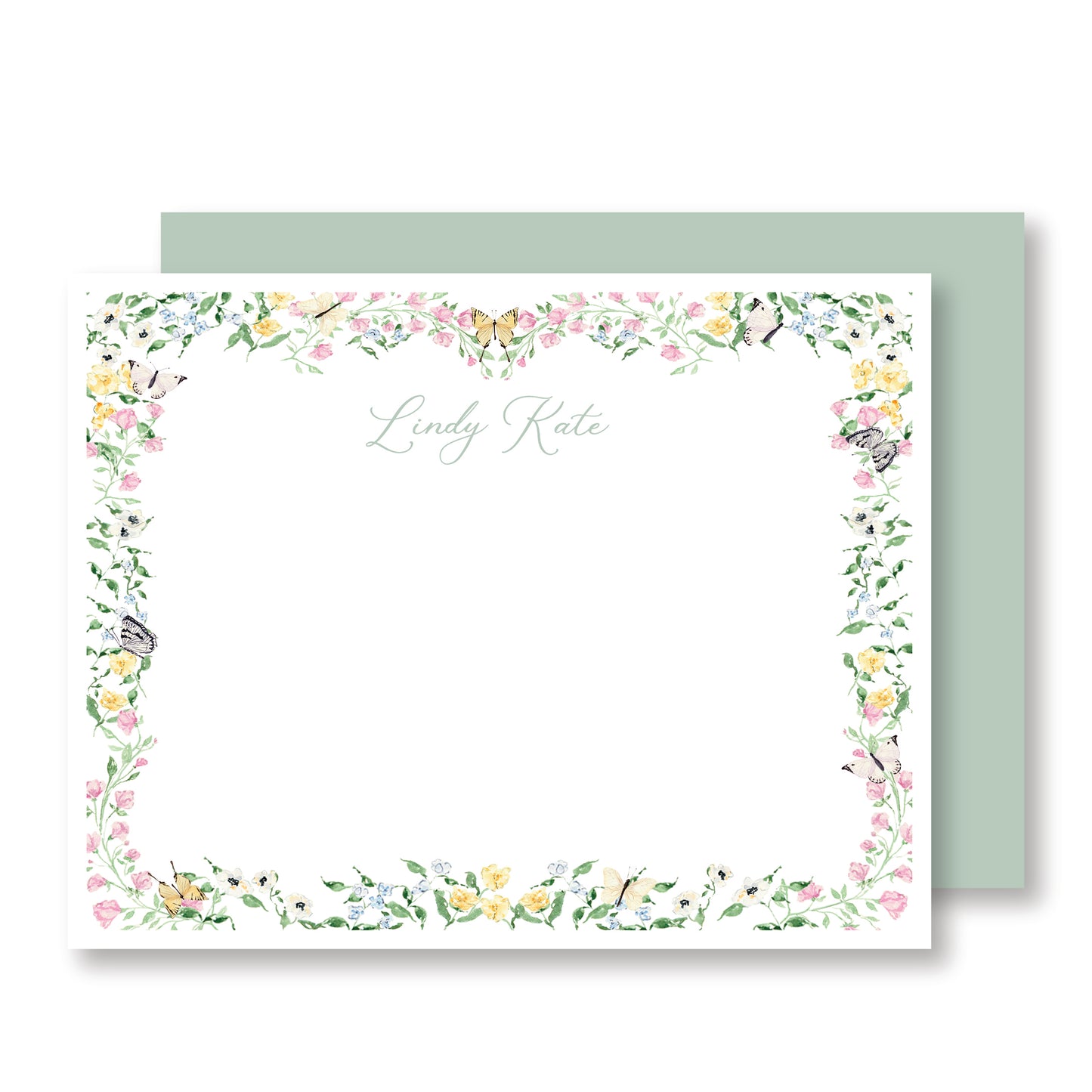 Floral Butterfly Stationery