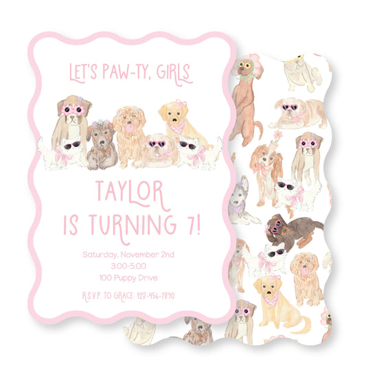 Cat and Dog Paw-ty Invitation