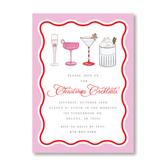 Christmas Cocktails Invite