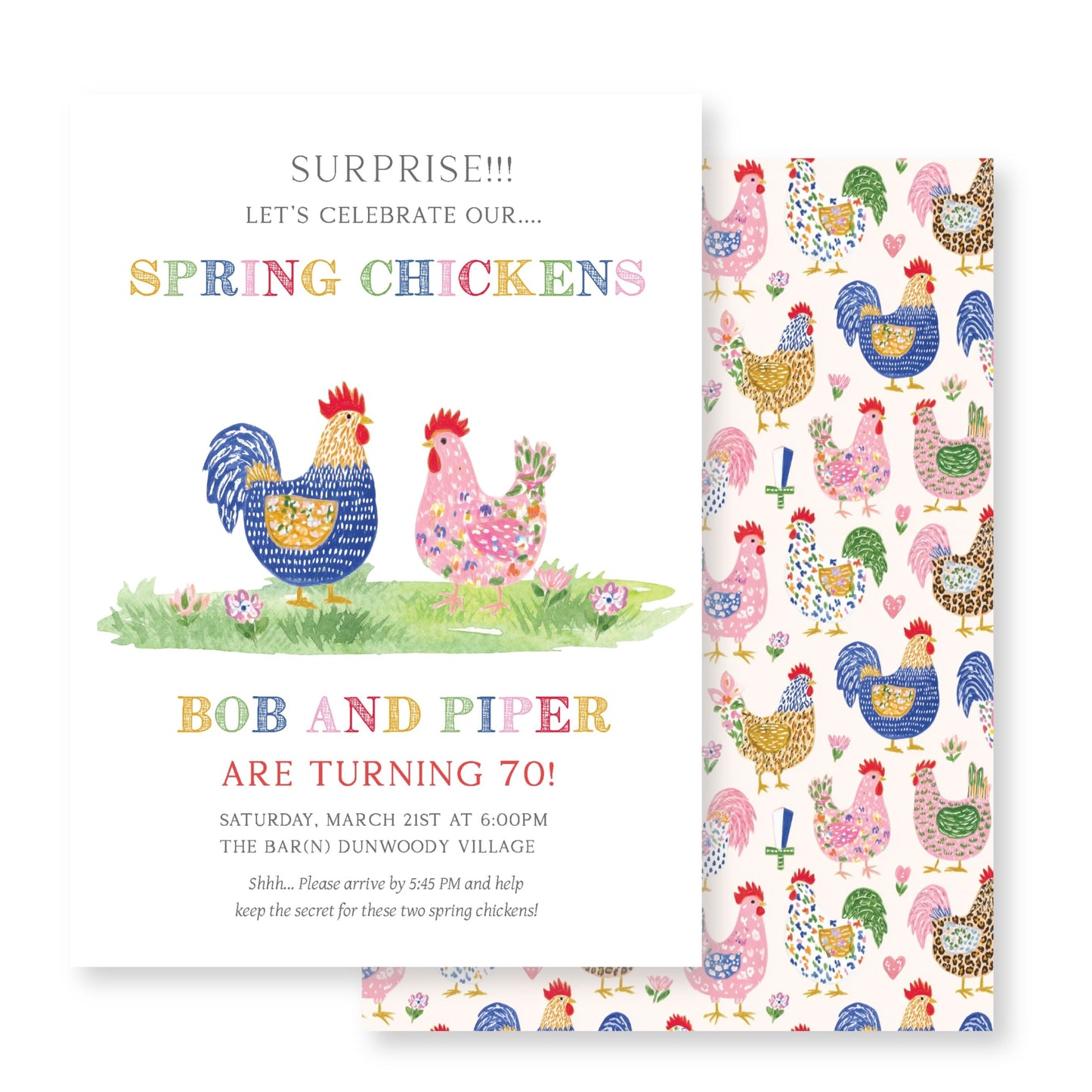 Spring Chicken Invitation