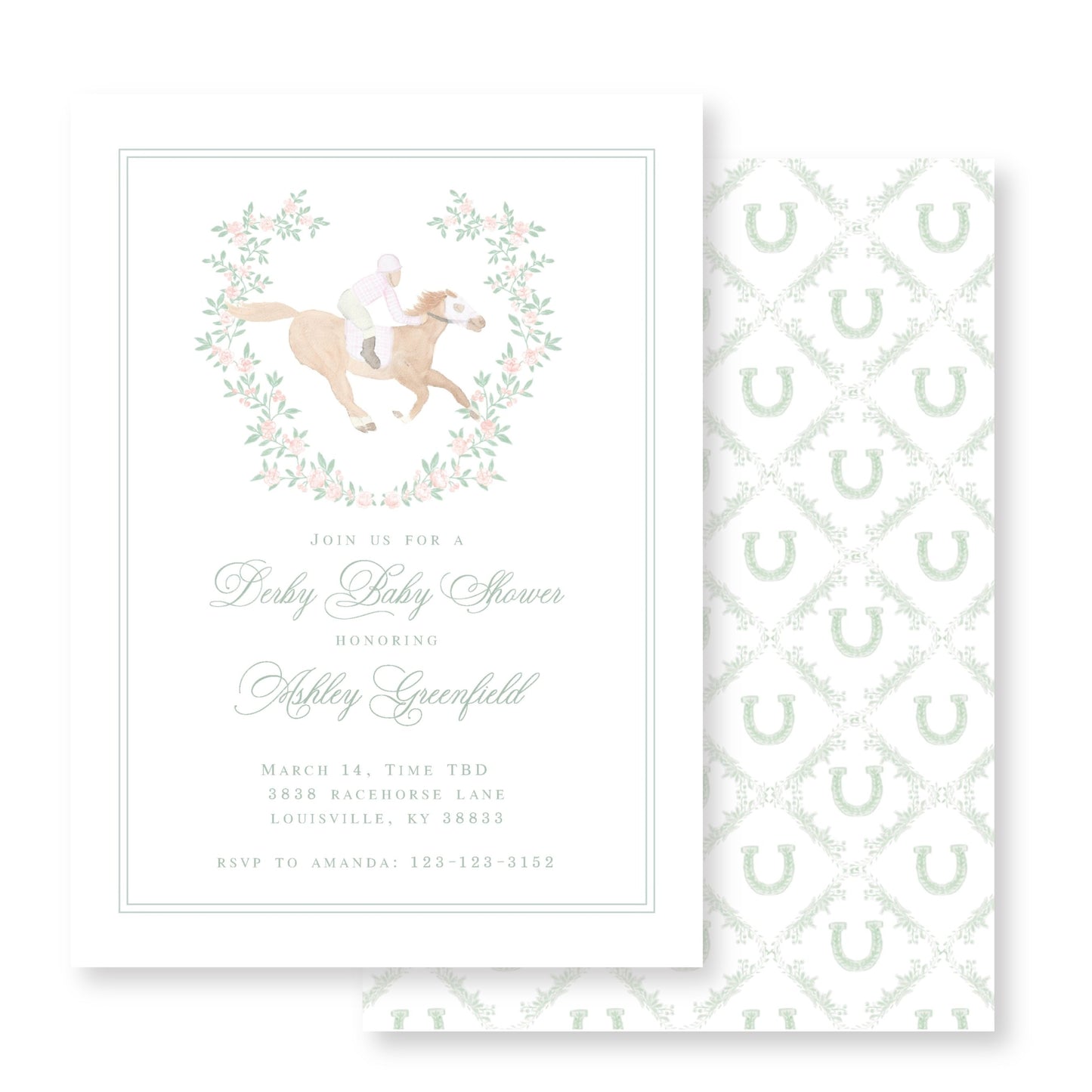 Derby Baby Shower Invitation