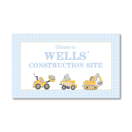 Construction Party Banner