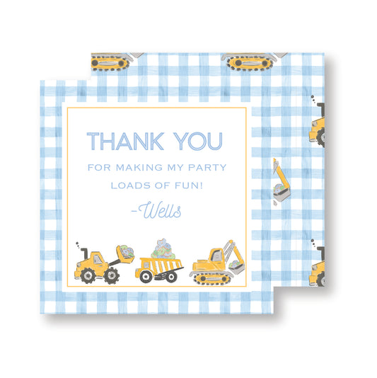 Diggers and Donuts Party Tag