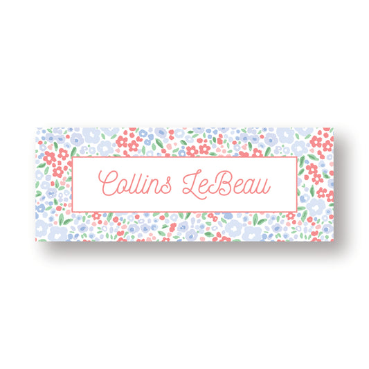 Ditsy Floral Name Label