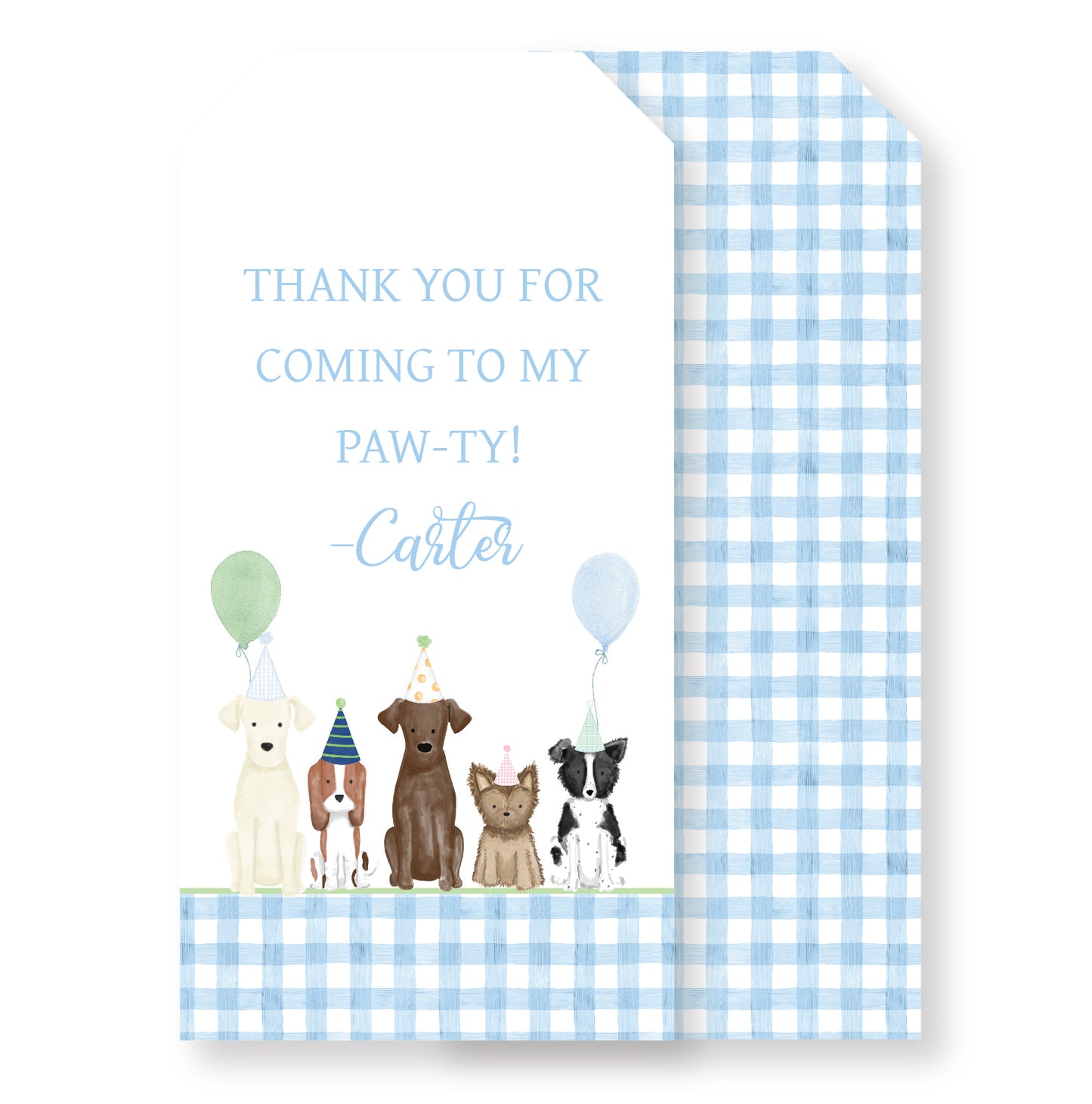 Dog Party Favor Tag
