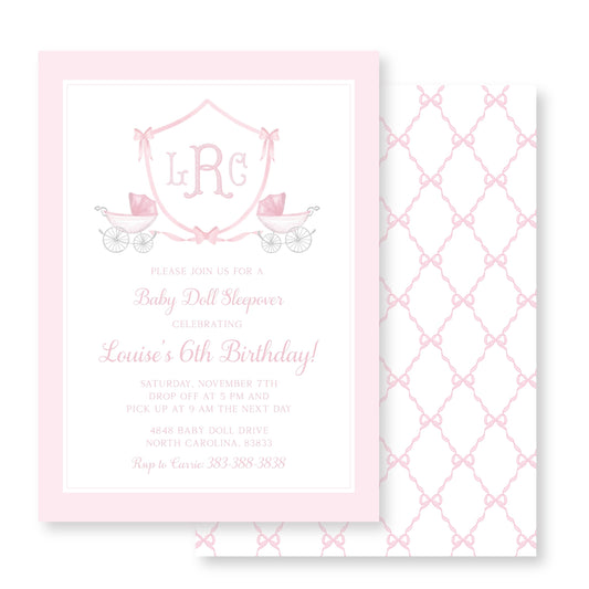 Doll Sleepover Invitation