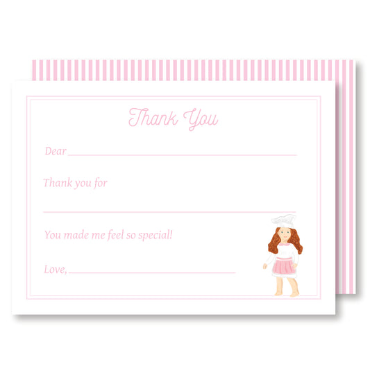 Doll Fill in Blank Thank You Notes