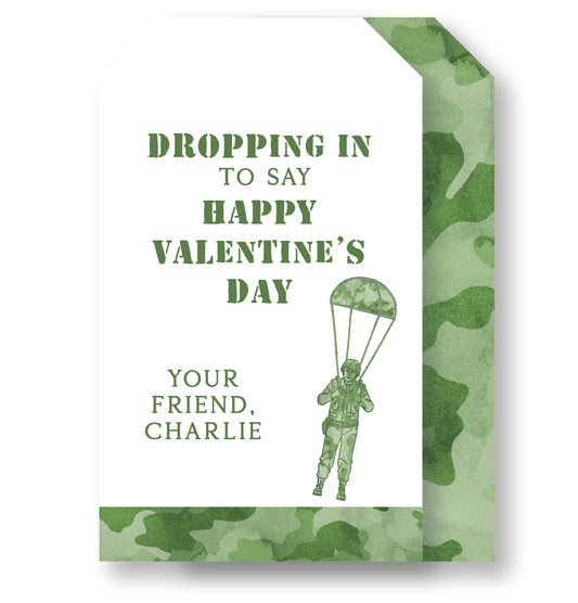 Army Valentine tag