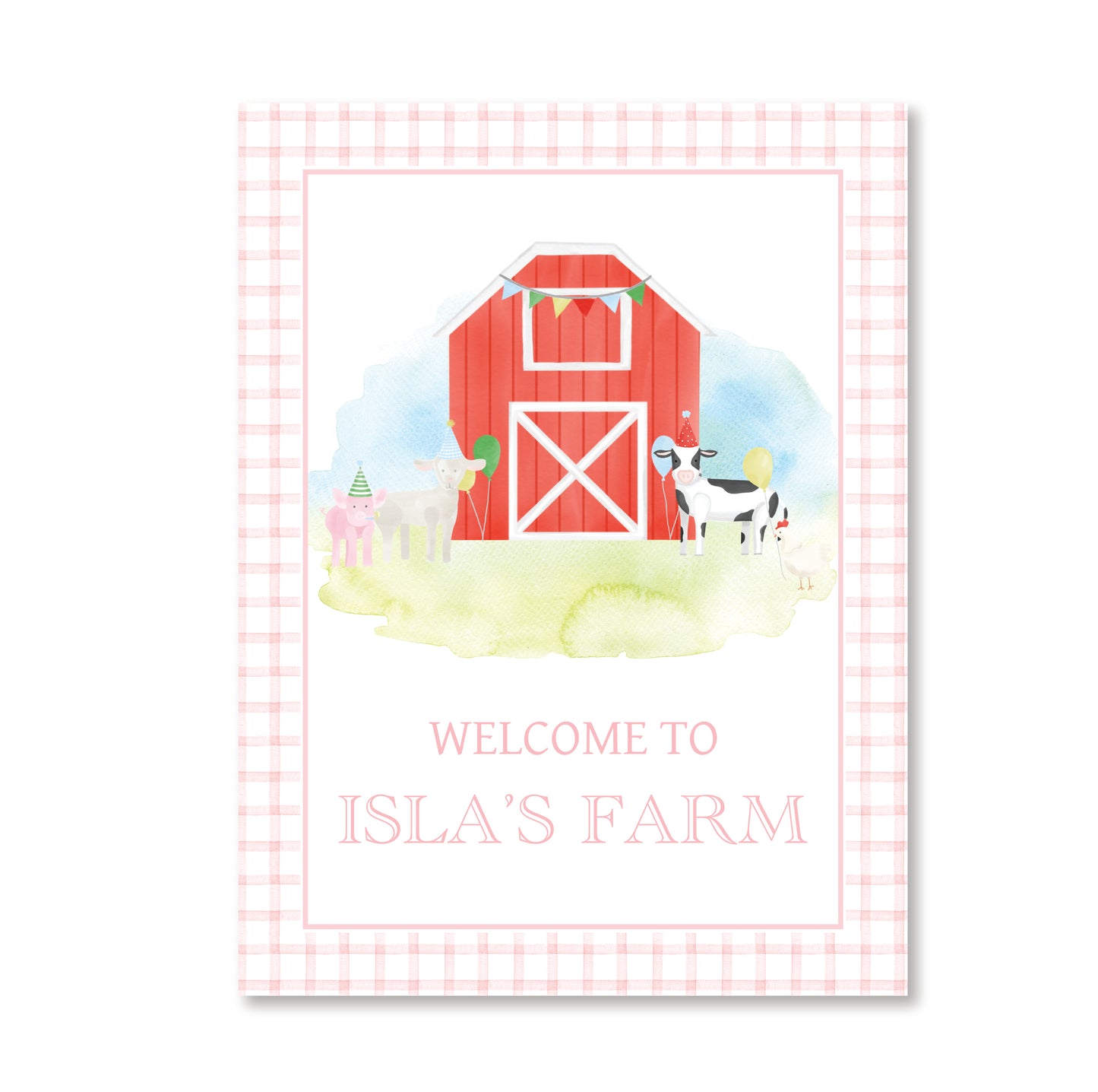 Pink Farm Sign