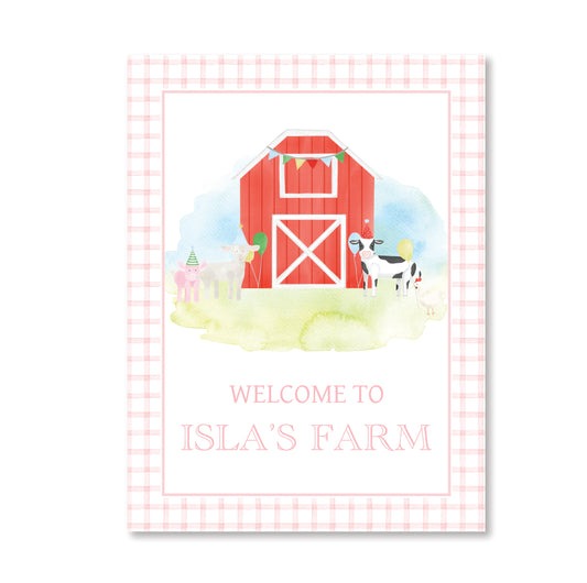 Pink Farm Sign