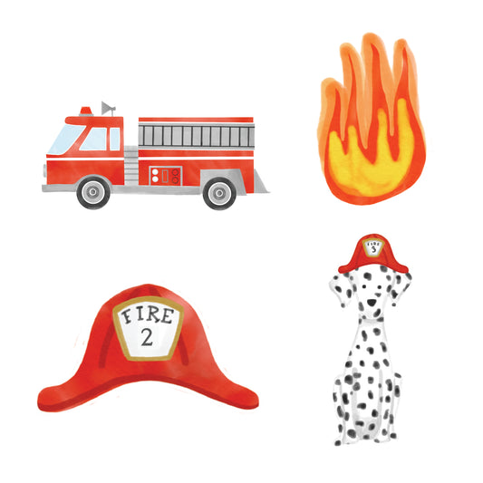 Fire Truck Cupcake Toppers