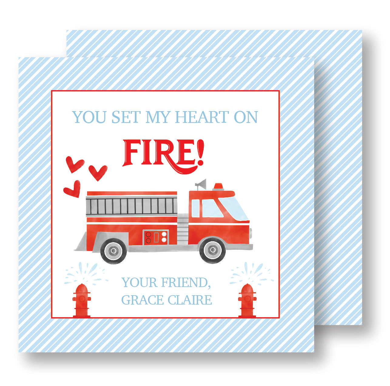 Fire Truck Valentine