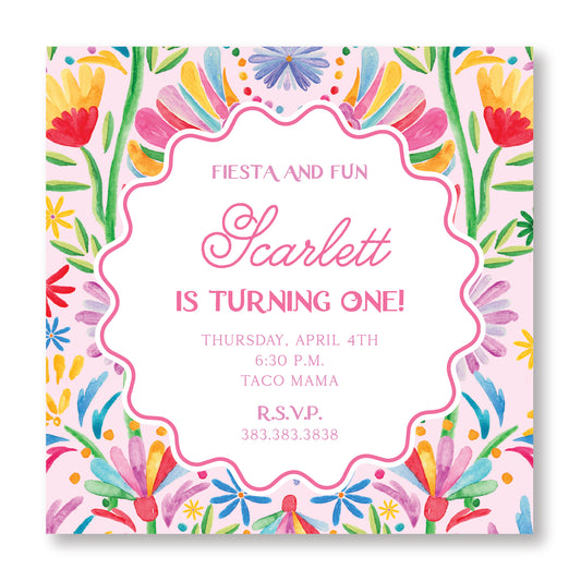 Fiesta Pink Invitation