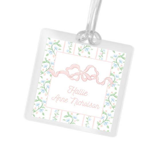 Floral Bow Bag Tag