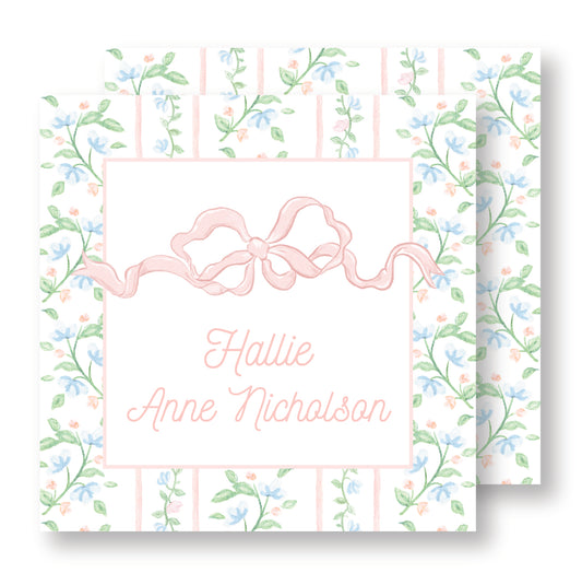 Floral Bow Calling Card
