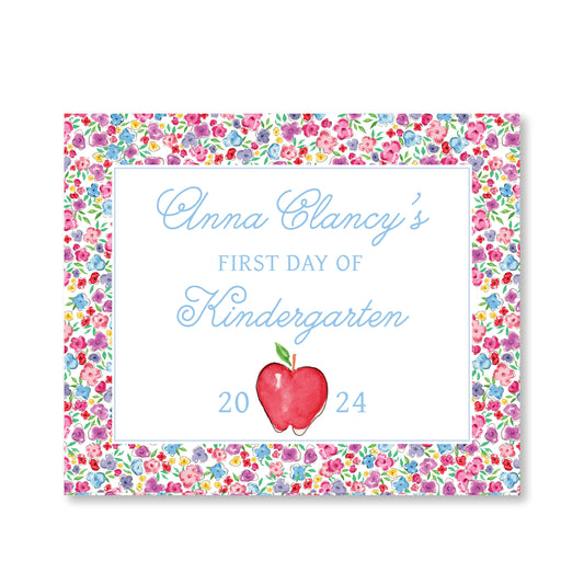 Floral Ditsy First and Last Day School Sign