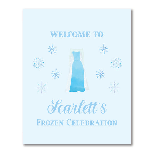Frozen Party Sign
