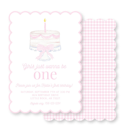 Girls just wanna be one invitation