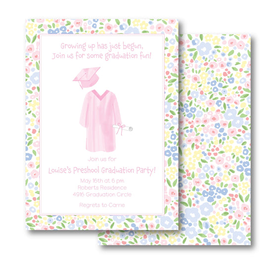Pink Graduation Invitation