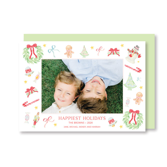 Holiday Whimsey-Horizontal Christmas Card Photo
