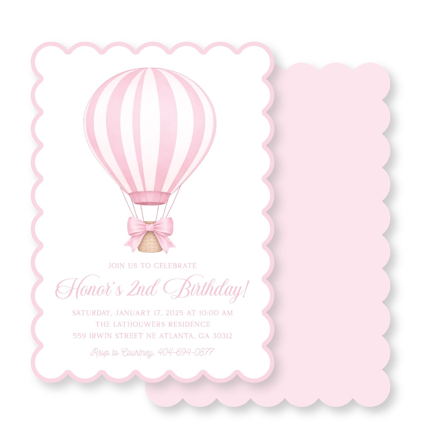 Scalloped Pink Hot Air Balloon