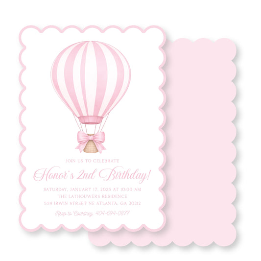 Scalloped Pink Hot Air Balloon