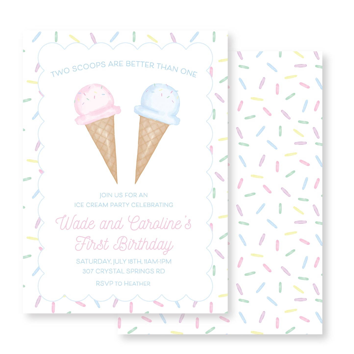 Two scoops are better than one (Ice cream party)