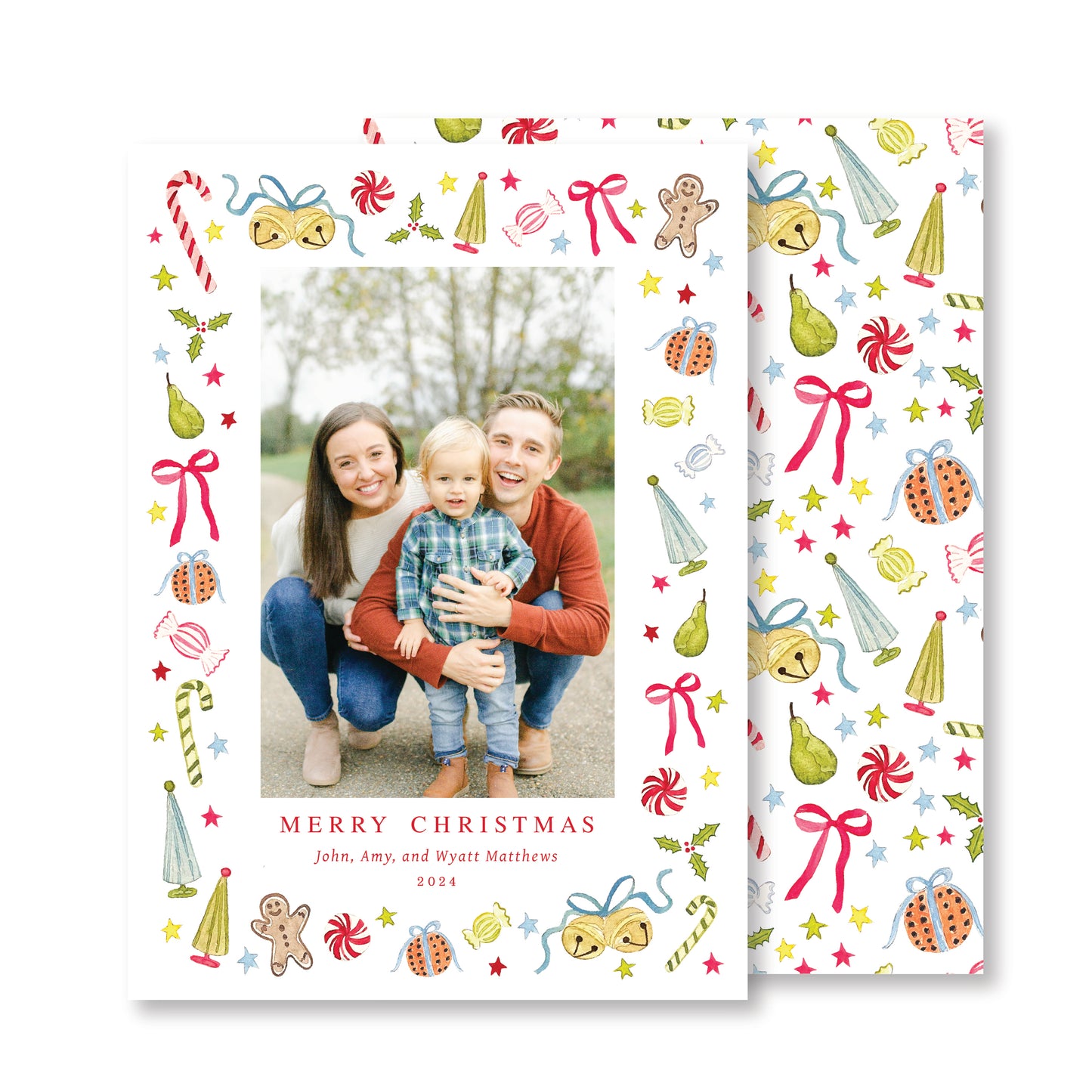 Jolly Christmas-Vertical Christmas Card Photo
