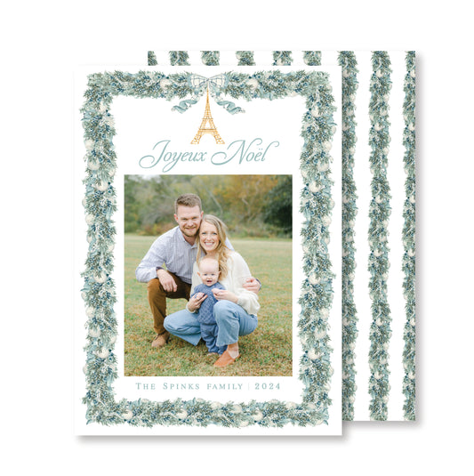 Joyeux Noël Christmas Card Photo