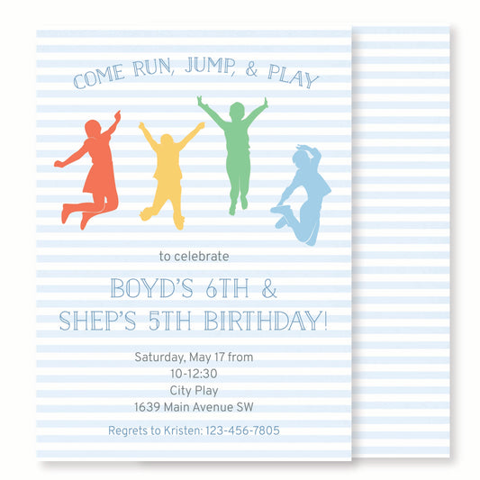 Jump and Play Invitation