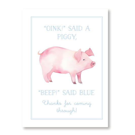 Little Blue Truck Favor Sign