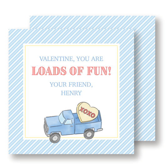 Loads of Fun Truck Valentine