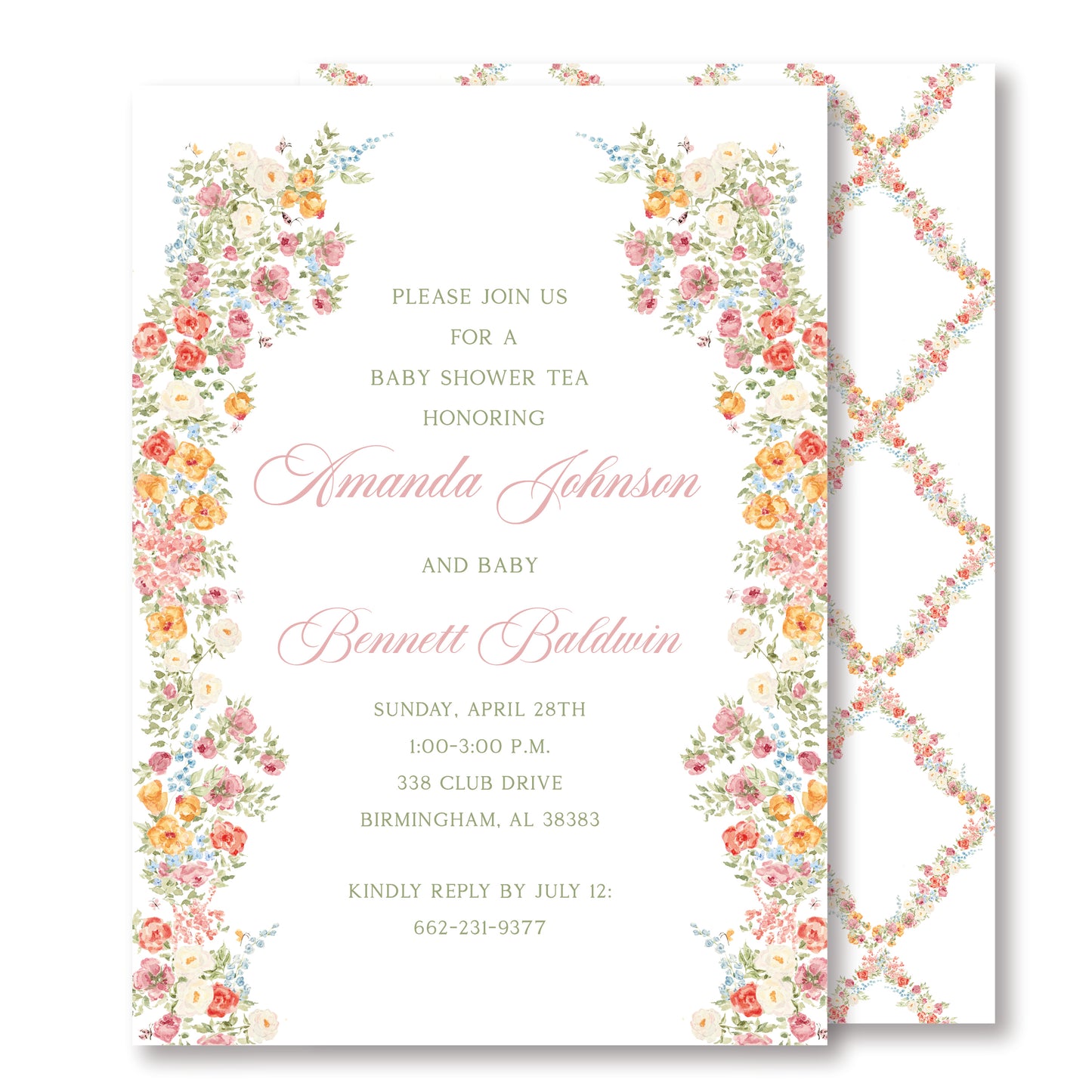 Madison Gardens Baby Shower Invite