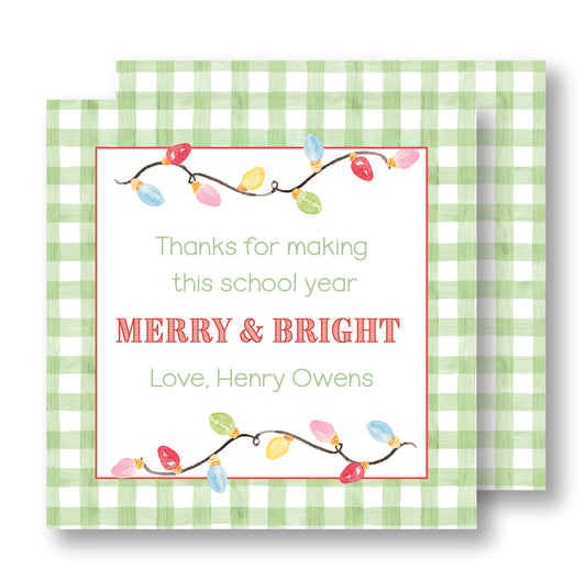 Merry and Bright Christmas tag