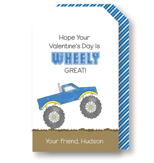 Monster Truck Valentine Tag