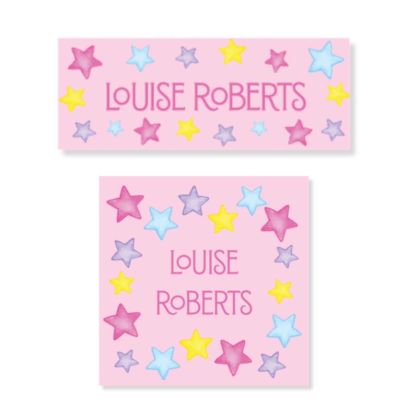 Personalized Star Name Labels | Waterproof Vinyl Name Stickers for Kids