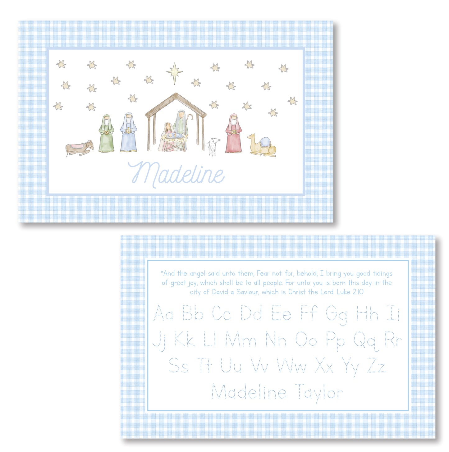 Nativity Placemat- script