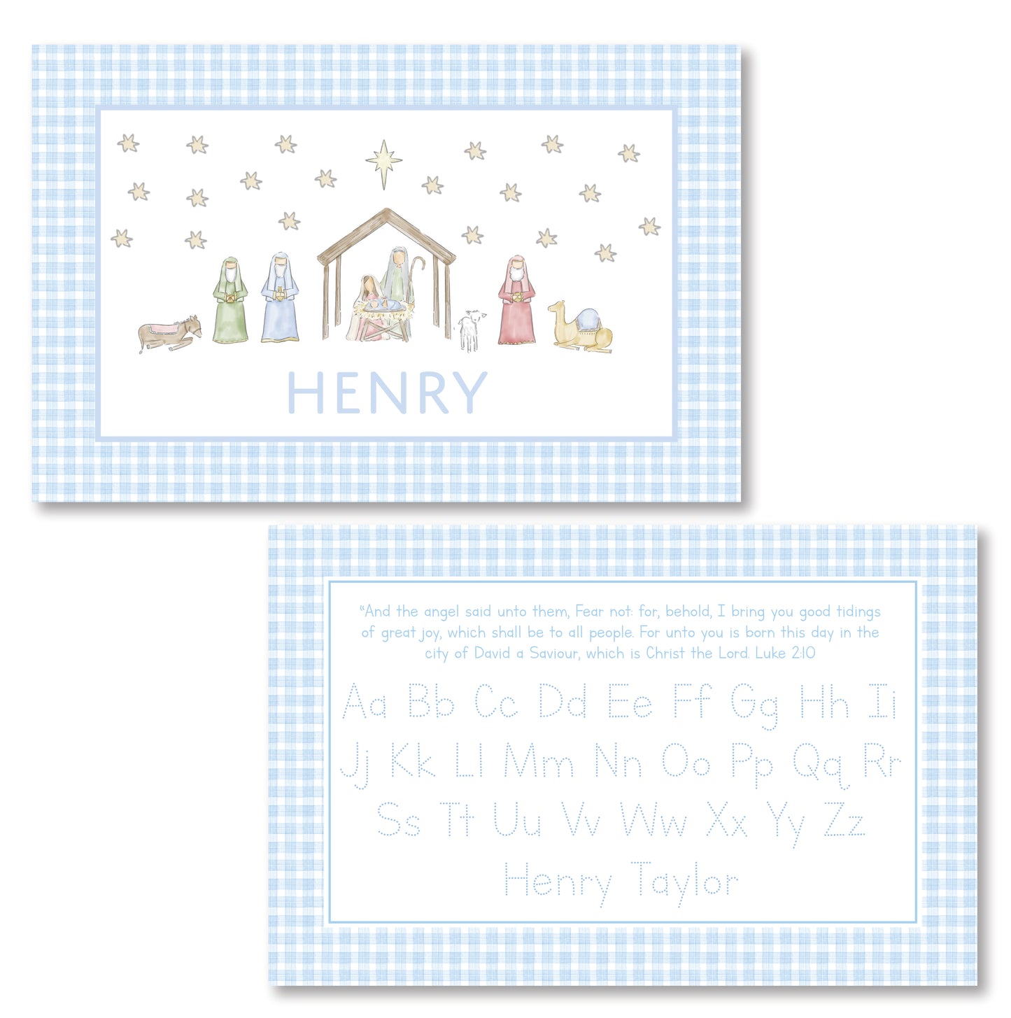 Nativity Placemat- Block letters