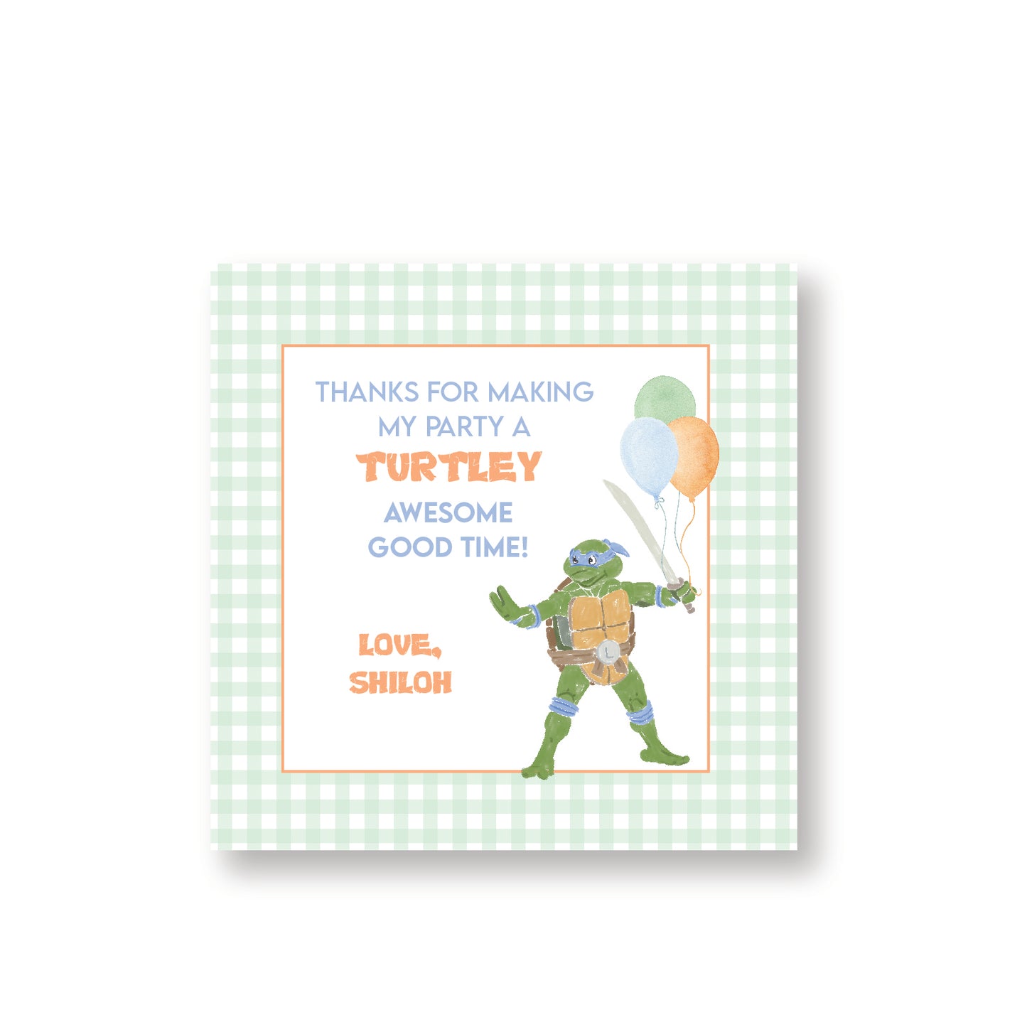 Ninja Turtle Party Tag