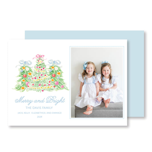 North Pole Christmas Trees (Horizontal) Christmas Card Photo