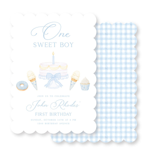 One Sweet Boy Invitation