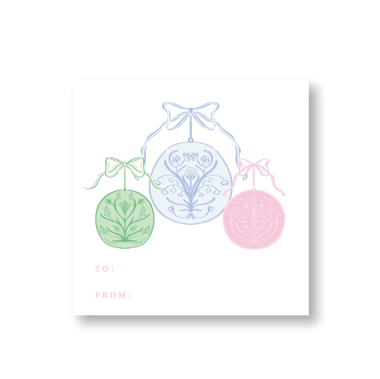 Pastel Ornament Sticker/ Tag