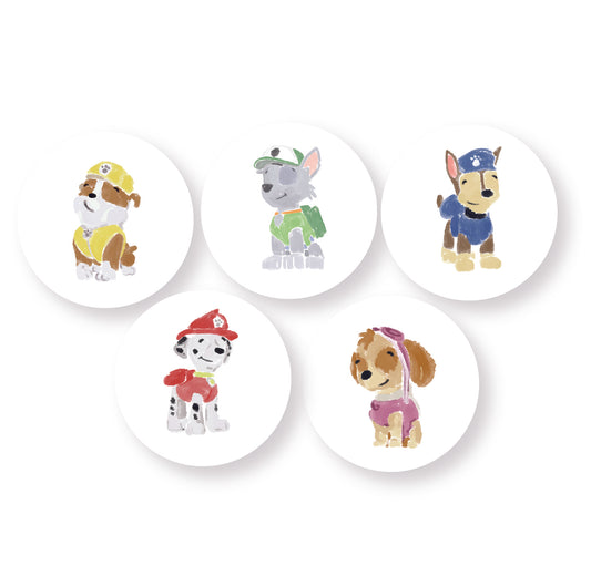 Colorful Pup Cupcake Toppers