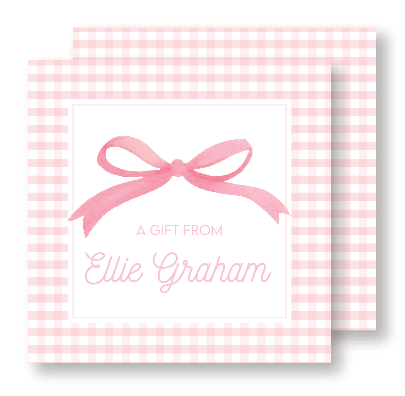Pink Bow Calling Card