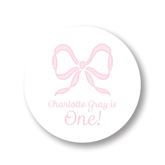 Pink Bow Stickers