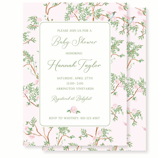 Pink Chinoiserie Baby Shower