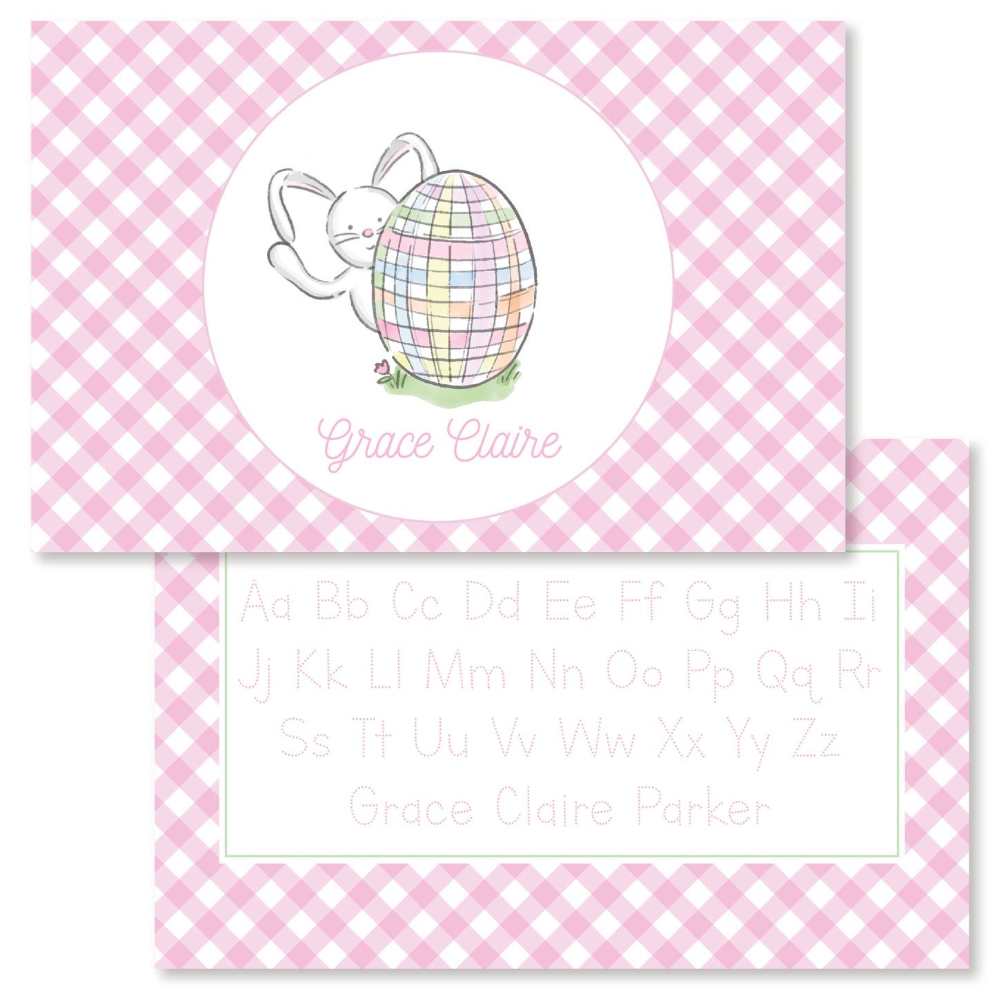 Pink Easter Bunny Placemat