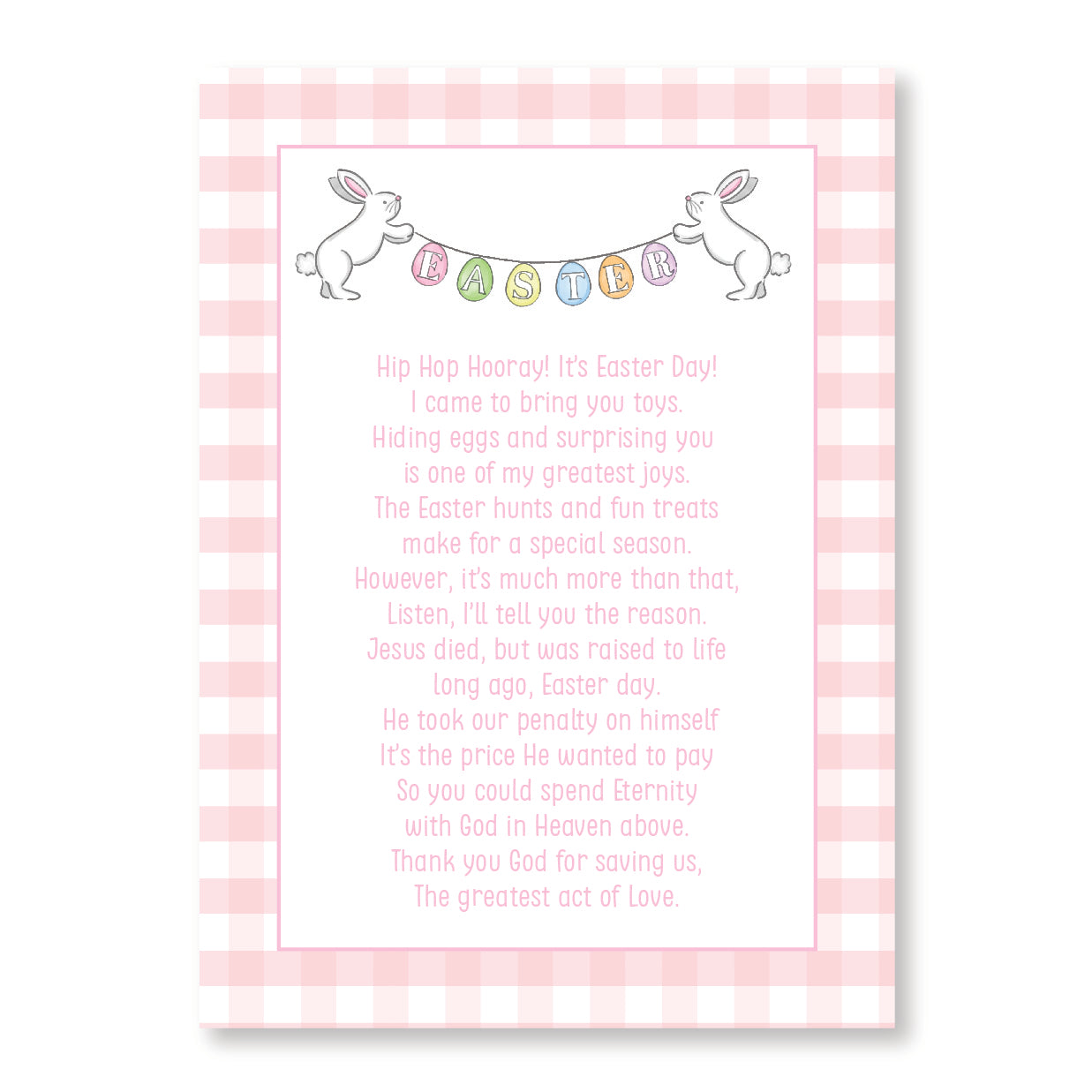 Pink Easter Bunny Poem